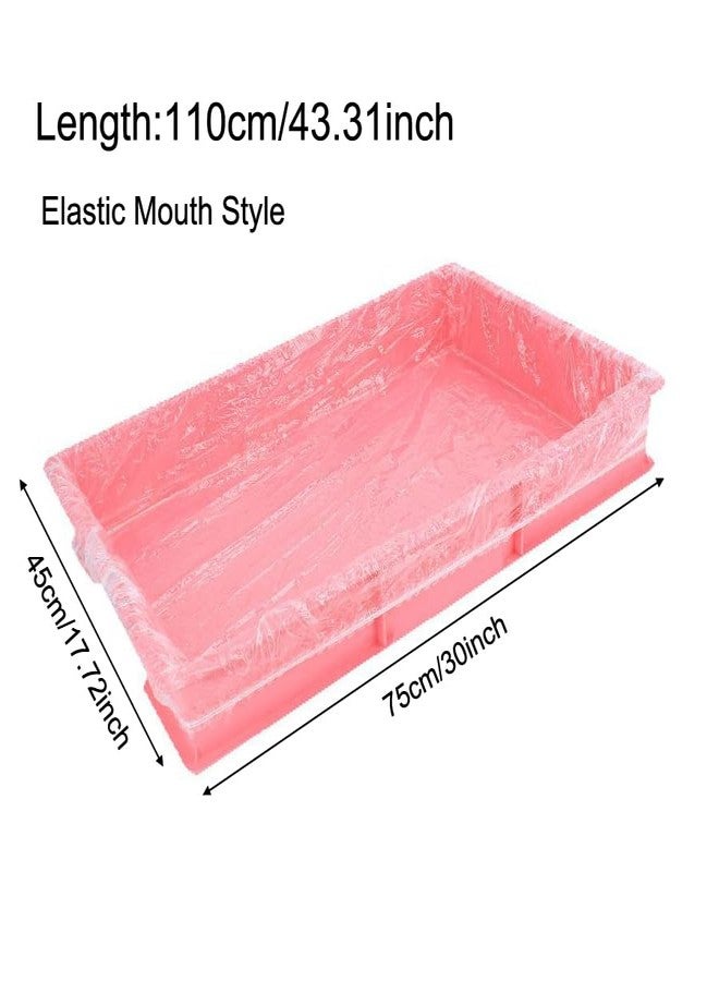 SquEqu 50 Pack Disposable Rabbit Litter Box Liners Disposable Rabbit Cage Cover Liner Waterproof Plastic Wrap for Guinea Pig Training Potty Tray Bunny Litter Pan Trainer Corner Pellet Bedding Toilet - Image 2